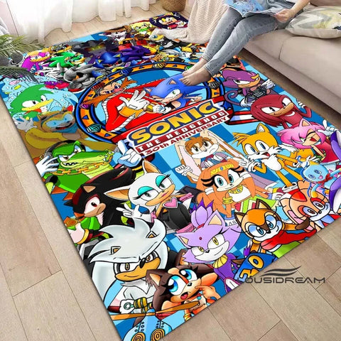 Anime Characters S-Sonic Carpet for Living Room Home Sofa Decoration,Children Game Large Decor Floor Mat Yoga Mat Large Carpet