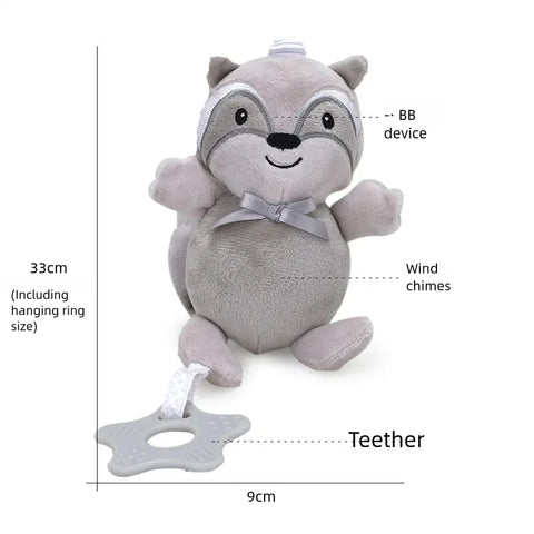 Newborn Baby Sensory Hanging Rattles Soft Early Learning Toys Kids Plush Stroller Infant Car Bed Crib with Teether for Toddlers