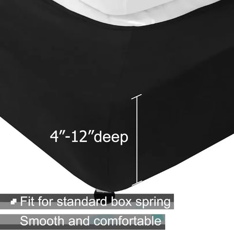 Box Spring Cover Queen Size Stretchy Wrap Around 4 Sides of The Box Spring, Alternative for Bed Skirt Twin/Full/Queen/King