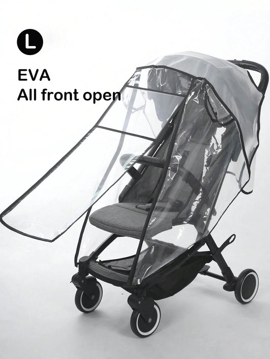 Baby stroller accessories waterproof and rainproof cover transparent windproof and dustproof opened for baby stroller raincoats