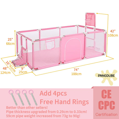 PANGDUBE Baby Playpen Kids Playground for Babies Fence for Children Ball Pit Pool Baby Playground Baby Safety Fence