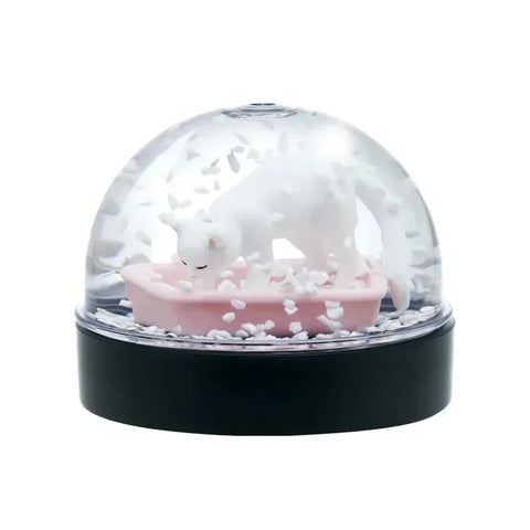 Kawaii Capsule Toys KITAN WaterDomeFactory Cute Cat Litter Snow Globe Tiger Calico Kitten Anime Miniature Decor Gashapon Figures