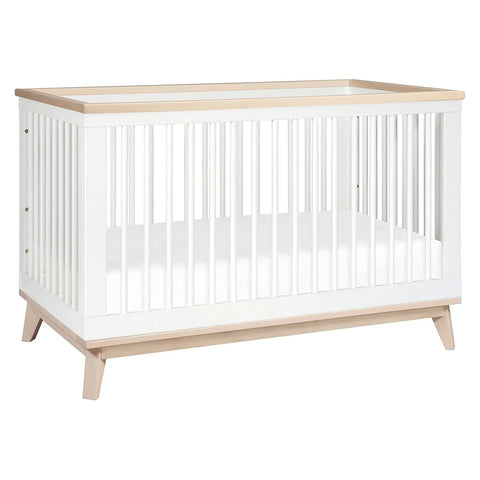 Scoot 3-in-1 Convertible Crib with Toddler Bed Conversion Kit in Natural Walnut, Greenguard Gold Certified