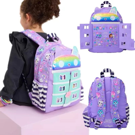 New Original Australia Smiggle Children Schoolbag Girl Gabby Shoulder Backpack Meal Bag Modeling Bags 14 Inch New Semester Gifts
