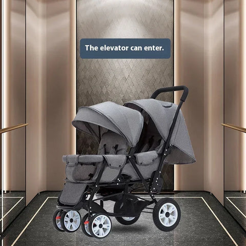 Twin strollers kids two seats strollers foldable carriage Double baby stroller Front and rear seats