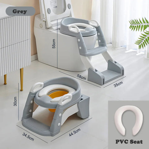 Newly Upgraded Portable Toilet Seat Children's Pot Foldable Potty Training Seat Step Stool Portable Potty Child Pot Bebe Toilett