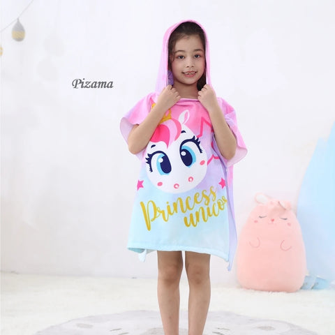 Baby Bath Towel Christmas Towel Baby Gifts For Newborn Muselina Bebe Beach Towels Blue Unicorn Hooded Sherpa For 0-12Years