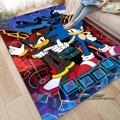 Anime Characters S-Sonic Carpet for Living Room Home Sofa Decoration,Children Game Large Decor Floor Mat Yoga Mat Large Carpet