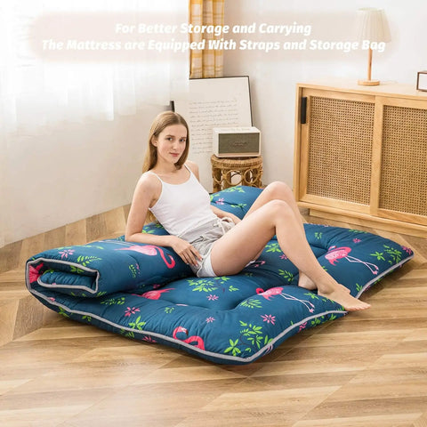 Maxyoyo Flamingo Japanese Floor Mattress Futon Mattress Boys Girls Foldable Bed Camping Mattress Floor Lounger Bed Couches And