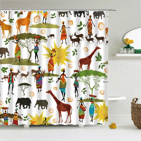 Funny Shower Curtains Bathroom Curtain With Hooks Decor Waterproof Cat Dog 3d Bath 180*180cm Creative Personality Shower Curtain