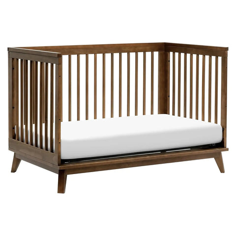 Scoot 3-in-1 Convertible Crib with Toddler Bed Conversion Kit in Natural Walnut, Greenguard Gold Certified