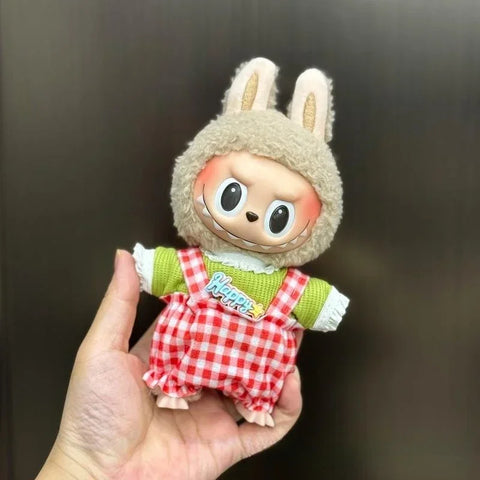 Mini Plush Doll'S Clothes Outfit Accessories For Korea Kpop Exo 15-17cm Labubu Idol Overalls set Clothing Gift