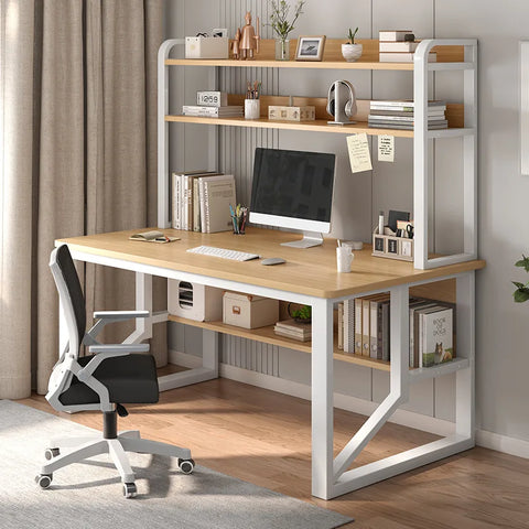 Computer Study Desk With Storage Bookshelf Office Workstation Organizer Desk for Home Students Professionals Length 100/120cm