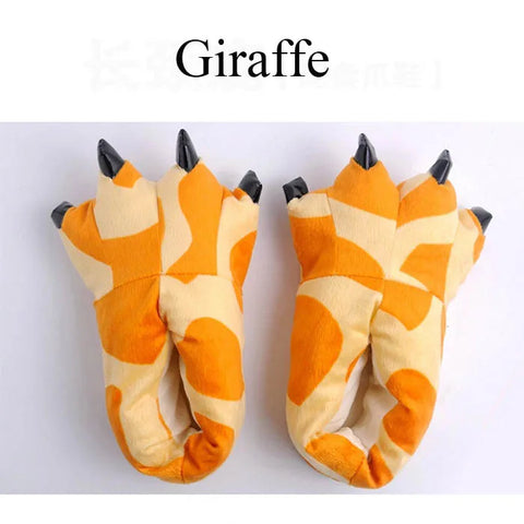 Autumn Winter Children Home Shoes Dinosaur Paw Shoes Cartoon Animal Cotton Baby Boy Girl Stitch Slippers Anime Pajamas Shoes