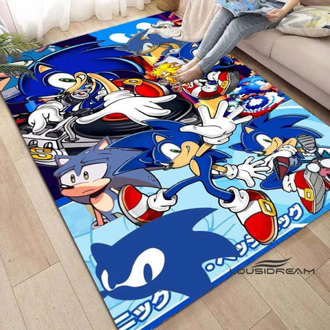 Anime Characters S-Sonic Carpet for Living Room Home Sofa Decoration,Children Game Large Decor Floor Mat Yoga Mat Large Carpet