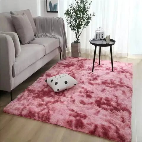 Gradient Silk Wool Bedside Rug Children's Room Living Room Bedroom Non-slip Machine Washable Not Easy to Lose Hair Carpet