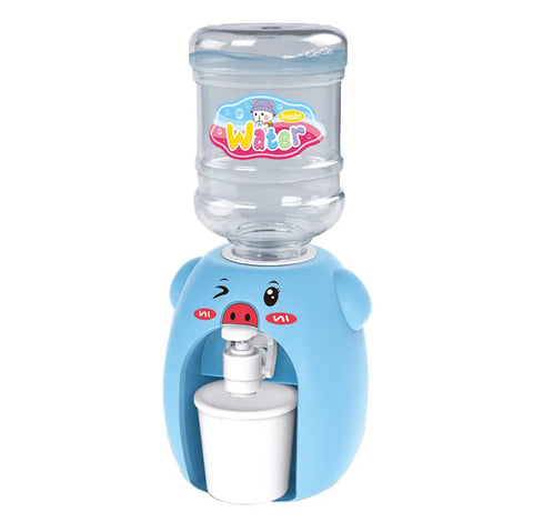 Mini Children Water Dispenser Toy Cute Cartoon Water Juice Milk Drinking Fountain Pretend Play Kitchen Toys for Boys Girls Gift