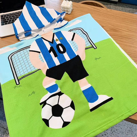 Baby Cartoon Printing Bathrobe Girls Unicorn Beach Towel Boy Shark Dinosaur Bath Towel Kids Hooded Cape Towel Children Bath Item