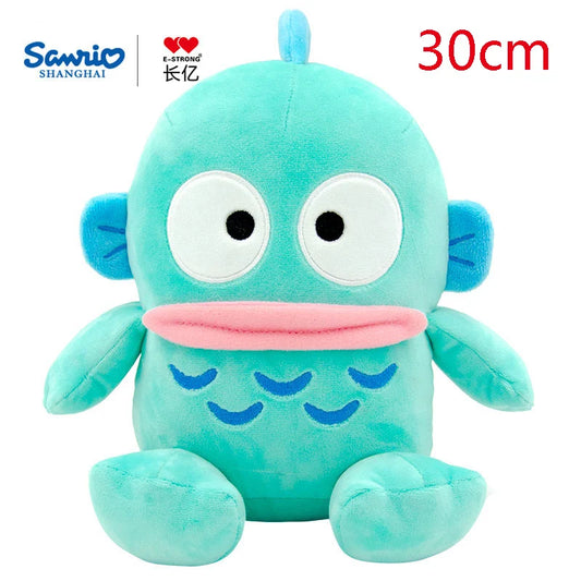 100% Genuine Sanrio Hangyodon Cartoon Plush Toy Hanton Plush Dolls Throw Pillow Birthday Gift Kids Friends Halloween Decoration