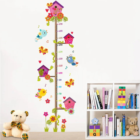 Cartoon Animals Height Measure Wall Sticker Unicorn Dinosaur Wallpaper For Kids Room Nursery Child Growth Ruler Growth Chart