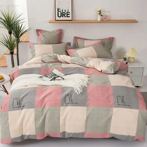 Brushed Duvet Bedding Set, Single Quilt Covers, Warm Bed Sheets, Pillowcases, Double Quilt Covers, Autumn, Winter