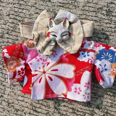 For 15/17cm Labubu Doll Summer Fresh Style Japan Kimono Set Gentle Light Color Clothes Doll Accessories