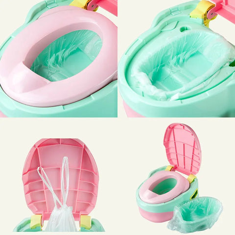 100pcs Potty Liners Disposable Travel Chair Liner with Drawstring Universal Training Toilet Seat Potty Bags Cleaning Bag for Kid