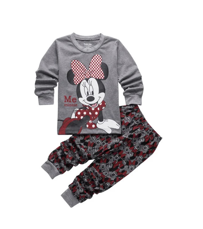 New Spring Autumn Children's Clothing Sets Mickey Cartoon Minnie girl boy Pajamas Kids Set Boys Sleepwear Baby Girls Pyjamas