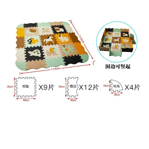 Animal Pattern Baby Play Mat Puzzle Toys For Kids Children EVA Foam Yoga Crawling Mats Floor Tapete Room Decor Baby Child Gifts