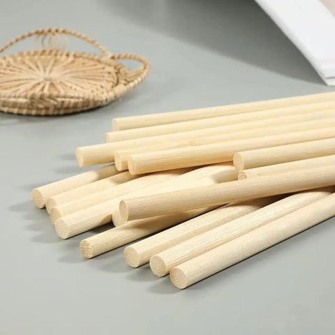 3-8mm Round Wooden Bamboo Sticks DIY Handmade Craft Making Small Wooden Stick Material For WoodworkingSupplies