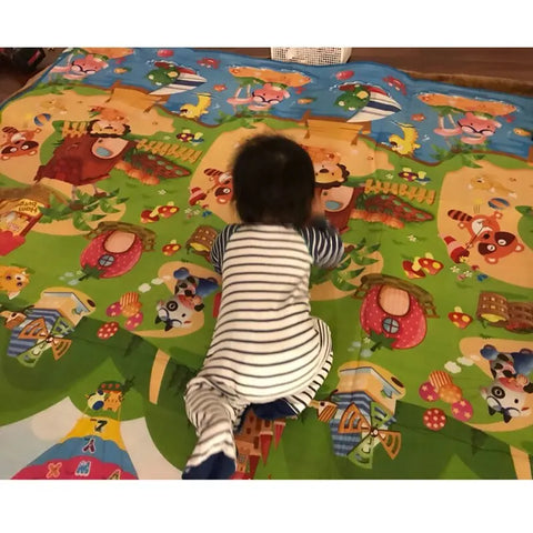 Baby Play Mat Educational Toy for Children Crawling Carpet Game Activity Gym Playground Doubel Sided Printed Kids Rug Foam Floor