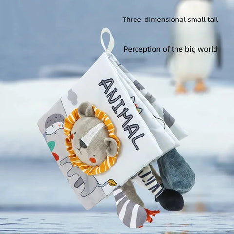 Soft Baby Books 3D Touch Feel High Contrast Cloth Book Early Learning Montessori Sensory Stroller Toys for Infant Toddler Gifts