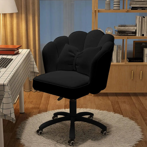 Office Chair Cute Petal Desk Chair, Modern Fabric Home Butterfly Chairs Height Adjustable Chair Makeup Chairs Computer Chairs