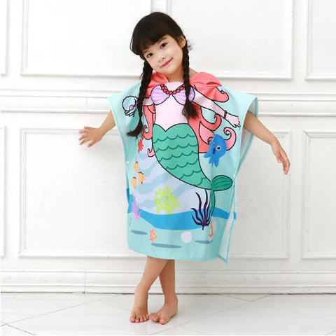 Baby Accessories Cartoon Bath Child Kid Hooded Cloak Bathrobe Towel Beach Towel Baby Children Cartoon Bath Towel Robes