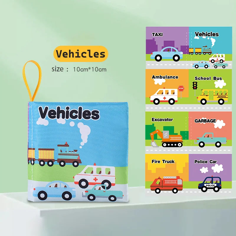 Visual Stimulus Cloth Book Montessori Early Educational Toys Kids Cartoon Toddlers Activity Fabric Books For Babies Gift