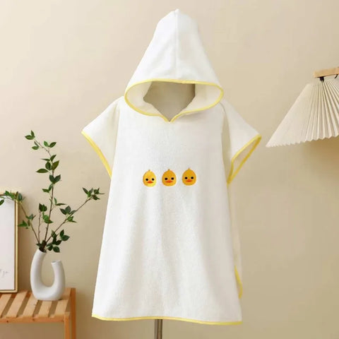 Baby Bathrobe Hooded Towel Soft Coral Velvet Child Bath Towel Cloak Cute Warm Towel Blanket Toddler Sleeping Swaddle Wrap
