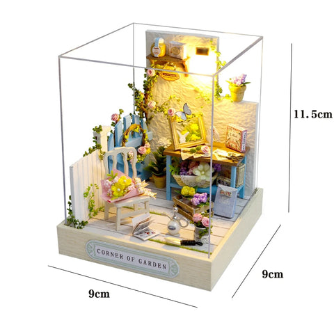 Milk Tea Mini Doll House DIY Kit For Making Room Toys Handmade 3D Puzzle Assembled Toys Birthday Gifts Wooden Crafts Dollhouse