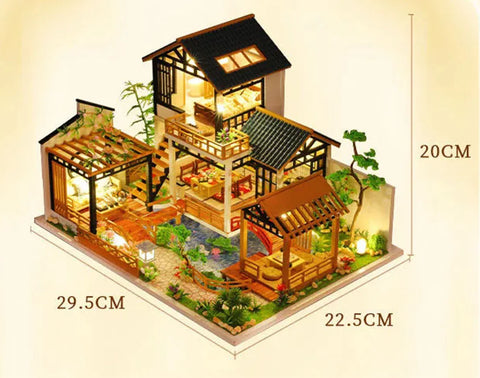 DIY Big Doll House Wooden Miniature Furniture Dollhouse Handmade Case Model Assembly Toys for Children Girls Birthday Gifts 2014