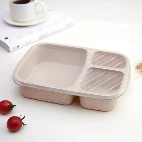 Separate Lunch Box Portable Bento Box Lunchbox Leakproof Food Container Microwave Oven Dinnerware for Kids School Adult Office