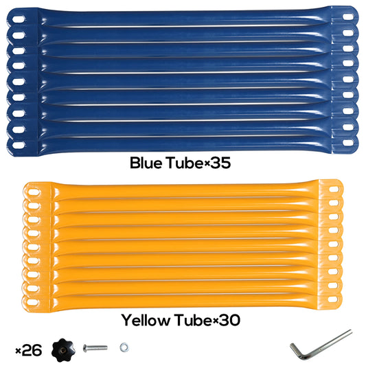 Outdoor Dome Climber, Monkey Bars Climbing Tower, Jungle Gym Playground for Kids Aged 3-10, Blue & Yellow