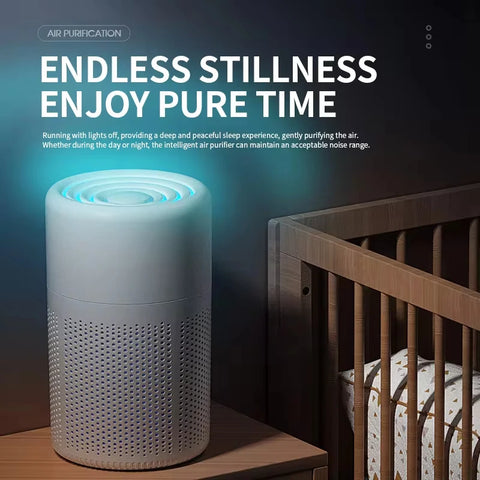 2024 New Portable USB Air Purifier Blue Anion Quickly Purifies the Environment and Can Add Essential Oils Low Noise Deodorizer