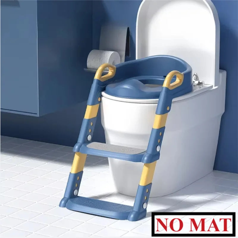 Children's Toilet Seat Stairway Baby Boys and Girls Toilet Folding Stand Step Stool Children's Step Toilet Seat Ring