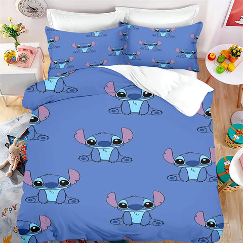 Stitch Quilt Cover Cartoon Anime Duvet Printed comforter 100% Polyester Bedding Twin Size children Gift Various Sizes