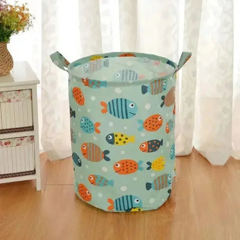 Ins Nordic Bathroom Dirty Laundry Basket Folding Laundry Clothes Hamper Bag Home Storage Bag Organizers Cotton Laundry Baskets