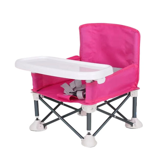 Portable Kids' Chair Travel Booster Seat with Tray for Baby Foldable Chair with Removable Tray Great for Camping Beach Lawn