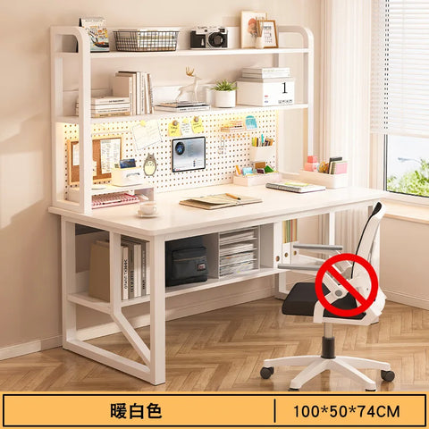 Computer Study Desk With Storage Bookshelf Office Workstation Organizer Desk for Home Students Professionals Length 100/120cm