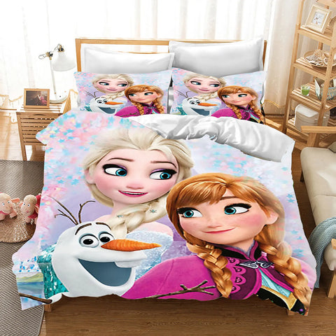 Frozen  3D Children'S Bedding Set Duvet Cover Set kingTwin Size Bedding Sets Universal, Suitable For Children And Adults