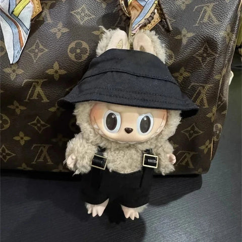 For Labubu 15-17 cm v1v2 Outfit Accessories Mini Hat Overalls Set Decoration Small Clothes Children's Toys Birthday Gift