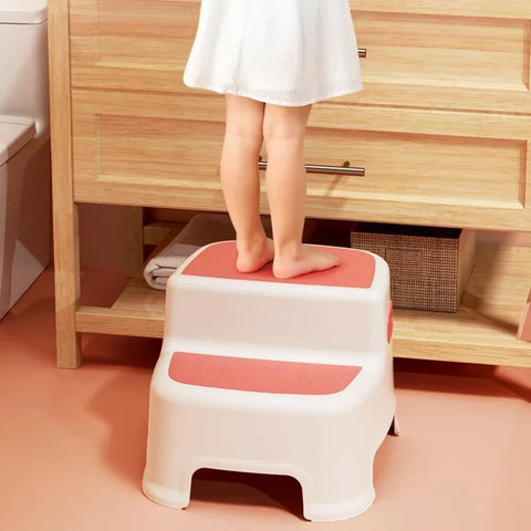 Children's Ottoman Baby Step Chair Stool Small Bench Hand Washing Step Children's Stool Non-Slip Footstool Stand Stool