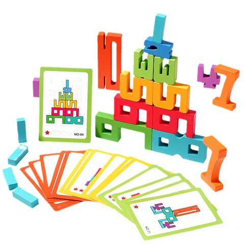 20PCS Wooden Number Stacking Blocks,Montessori STEM Educational Toys,Toddler Learning Gift for Boys Girls Ages 3-8 Years